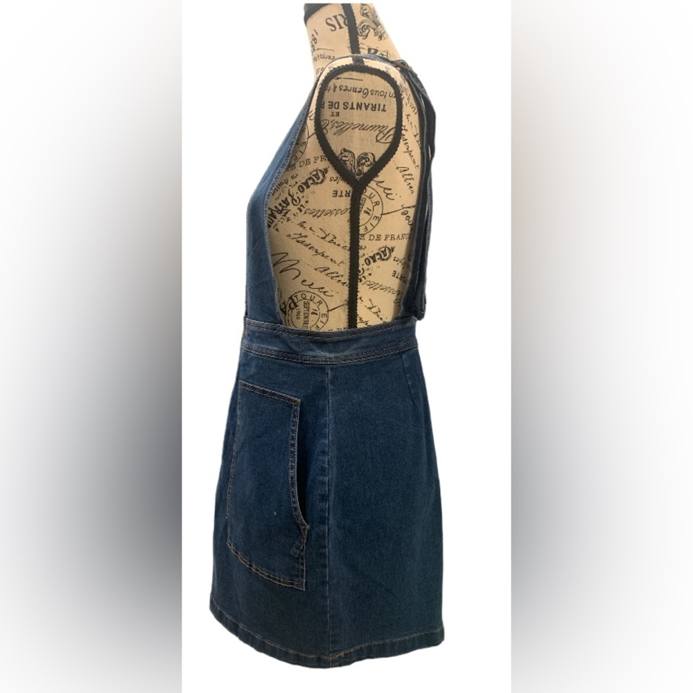 NWT Tinseltown Denim Skirt Overall Mini Dress - Picture 6 of 7